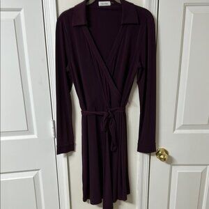 Chic Purple Wrap Dress